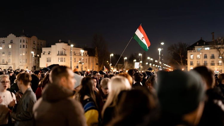 Hungary’s unedifying political wordplays protest against Hungarian government in Budapest