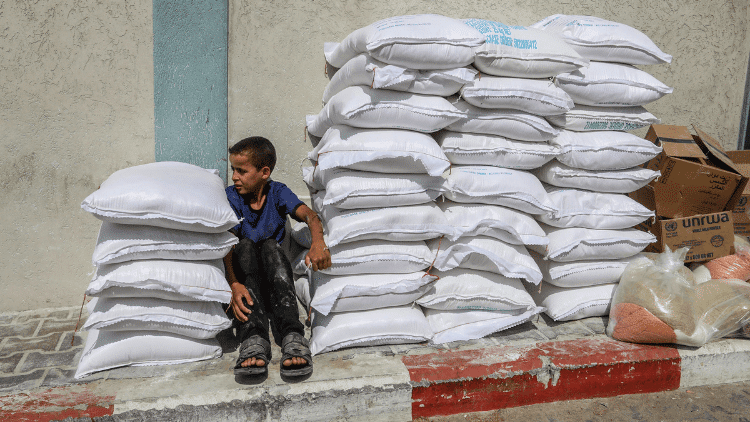 Gaza: a population being starved into submission UNRWA food parcels