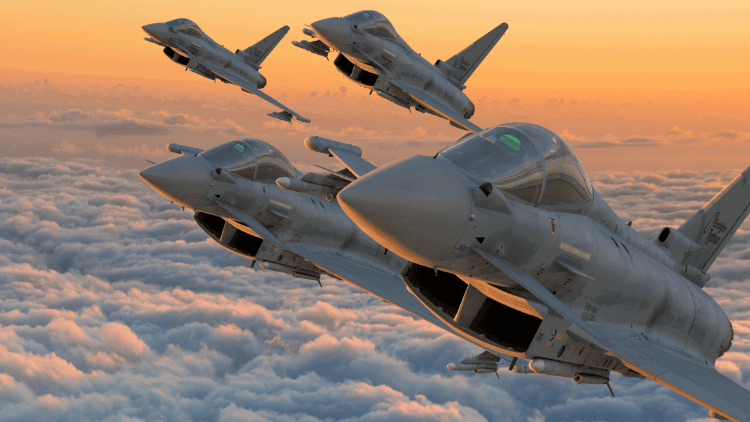 Europe’s defence industrial strategy: beyond the rhetoric formation of four Eurofighter Typhoon above the clouds