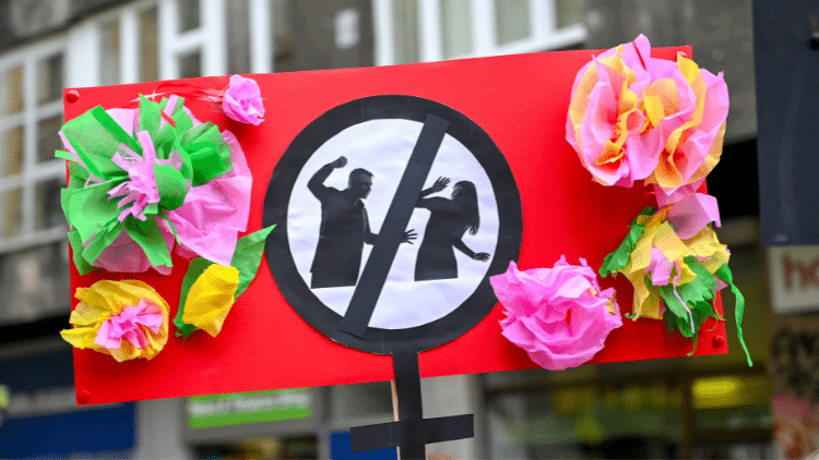 placard against violence against women